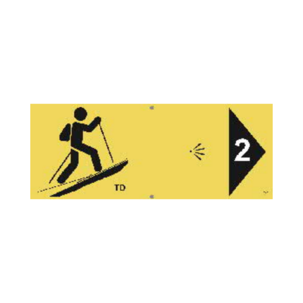 Panneau directionnel Dibon Ski de Randonnée horizontal TD 35 x 50 cm REC-DIB247